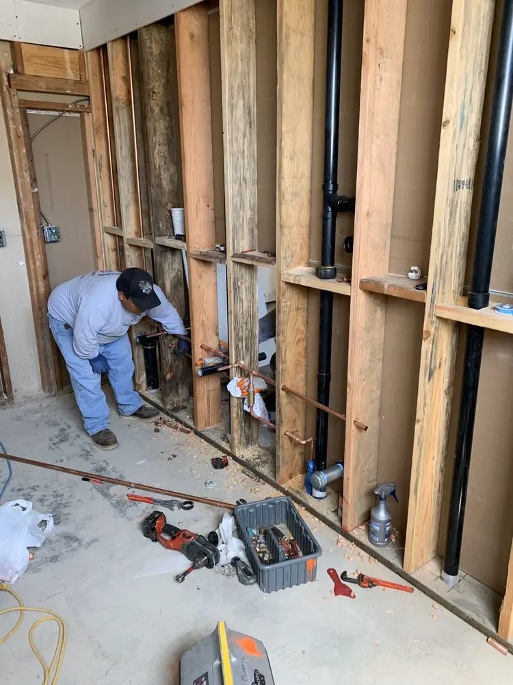 Commercial rough-in plumbing for Gas Line Repair in White Oak West